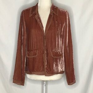 J. Crew Women's Vintage Velvet Blazer - Warm Terracotta Size 4
